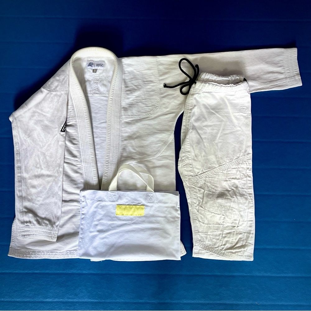 A&P, Albino & Preto Essentials Gi A2F White 400 GSM Pearl Weave BJJ Kimono